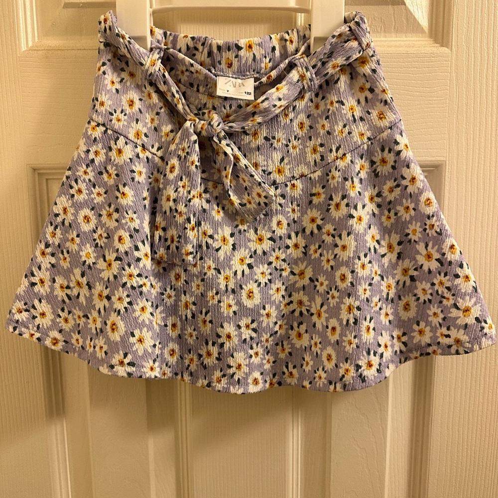 Zara Floral Skirt - Purple and Yellow